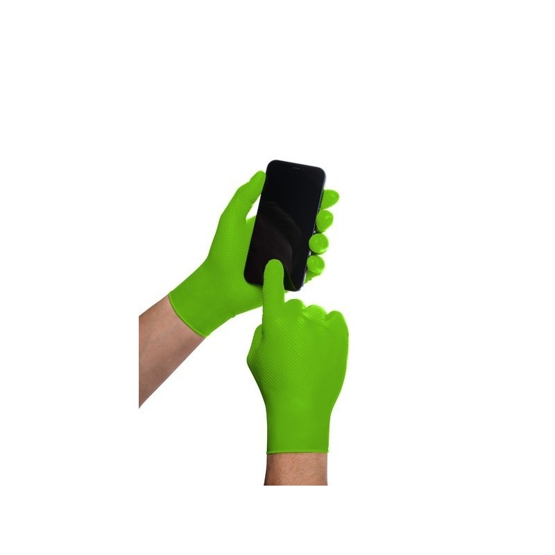 luvas nitrilo verdes touch screen